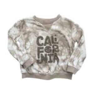 Little Co. byLauren Conrad Tan Tie-Dye Terry Sweatshirt Kids Size 6 “California"